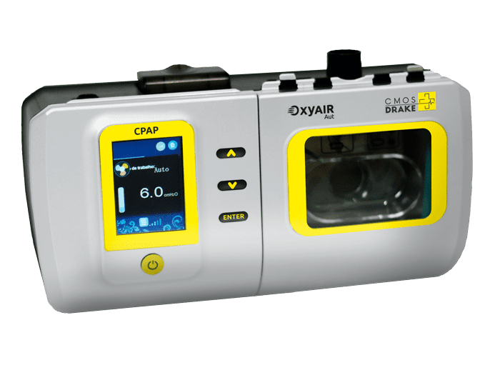 Imagem do CPAP oxyair, um CPAP automático compacto.