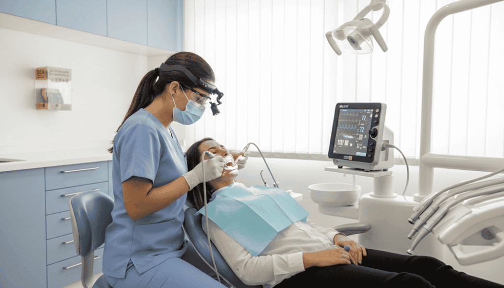 monitorar sinais vitais em procedimentos odontológicos